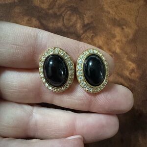 Saks Fifth Avenue Vintage oval stud earrings